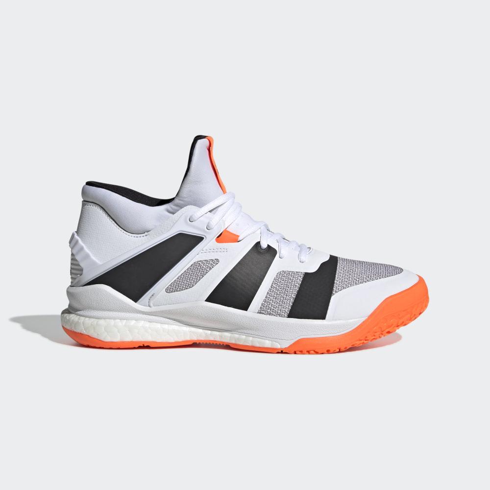 Adidas Men's Stabil X Mid Trainers White/Black/Orange Ireland F33827